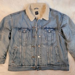 Gap denim and sherpa jacket, Size: Medium